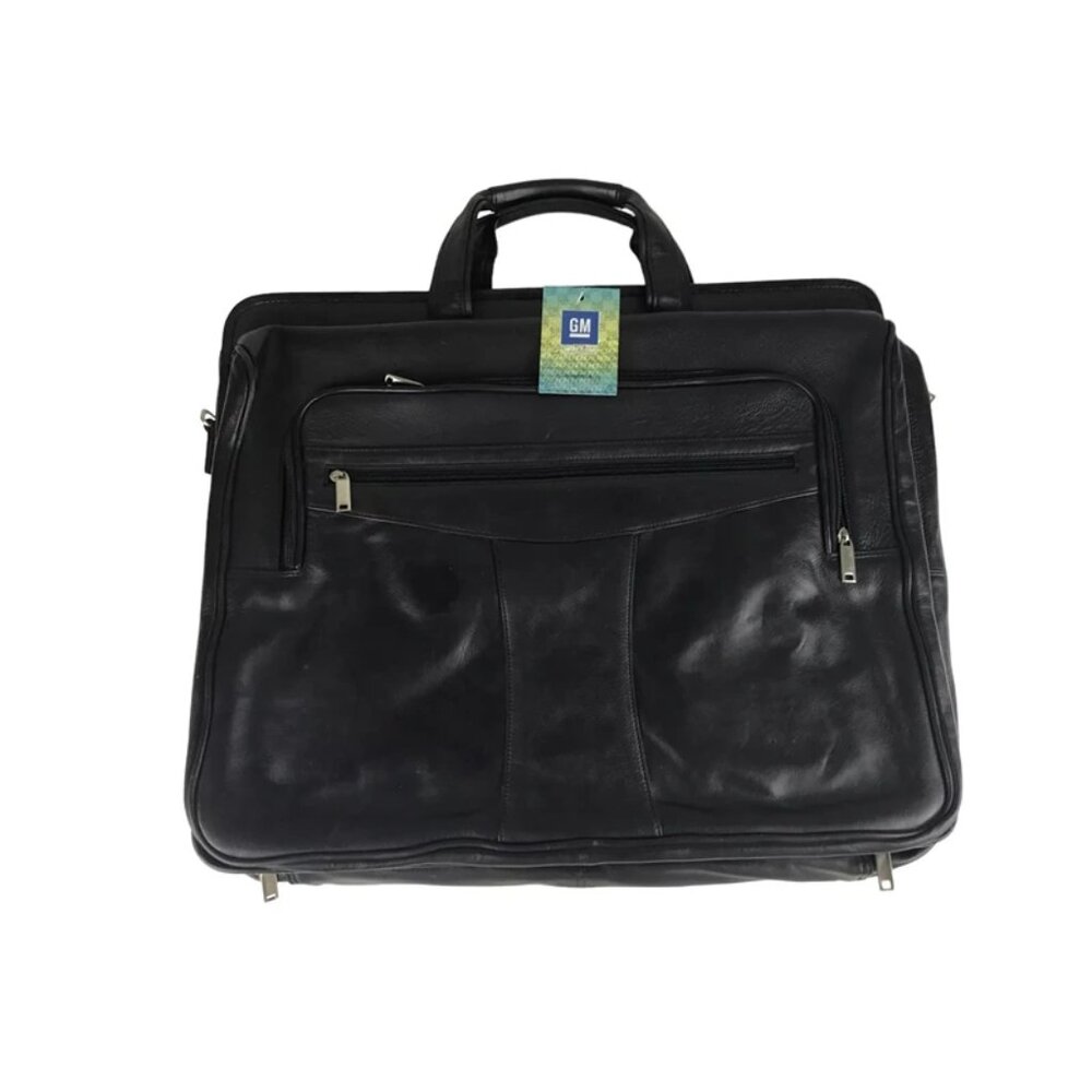 Mad House Unisex Black GM Licensed‎ Product Leather Double Handles Portfolio Bag